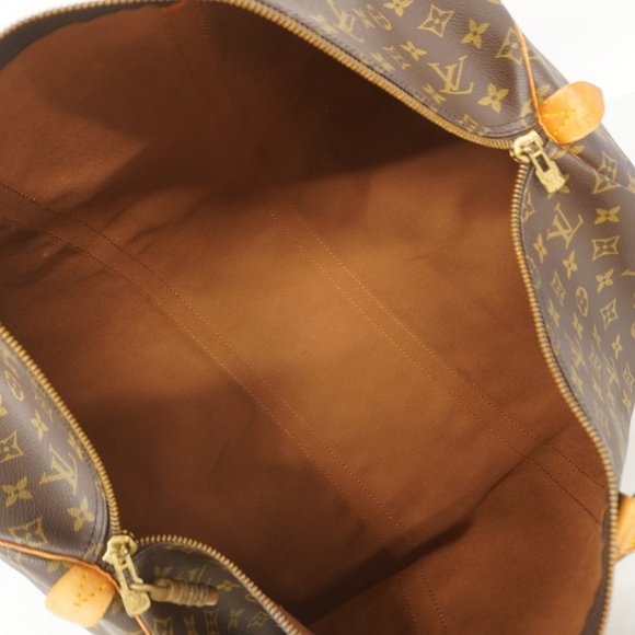 LOUIS VUITTON Authentic Brown Monogram Keepall 55 Boston Bag - Picture 4 of 14